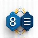 Stylized icon of code brackets.